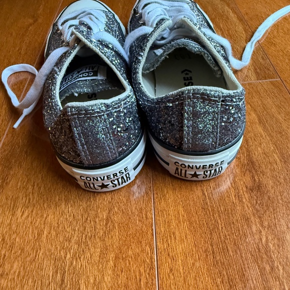 Converse Chuck Taylor All Star Shoes Womens Size 5 Black Silver Glitter Low Top. - Picture 3 of 8